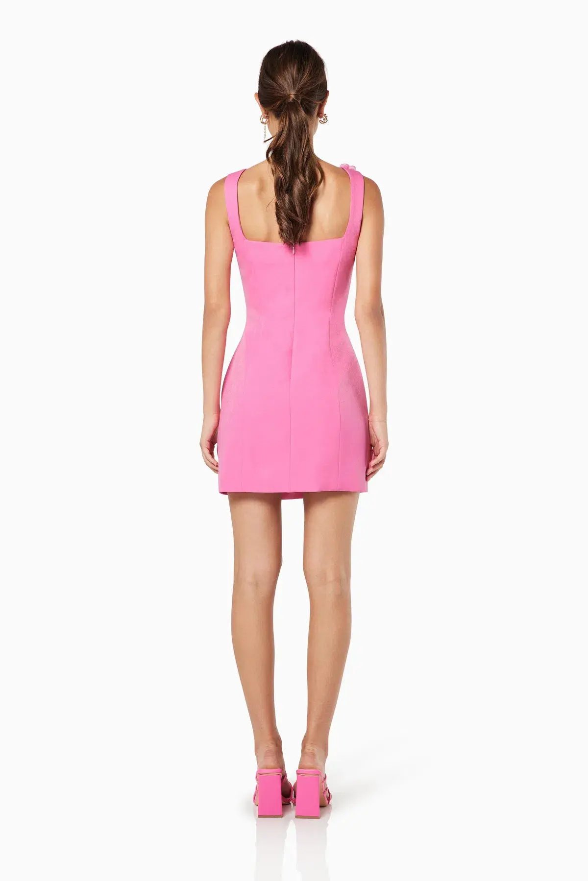 Elliatt Trompe 3D Floral Mini Dress Pink Size 14 photo 3