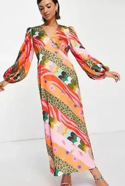 Never Fully Dressed Emmy Midi Dress Multi UK/AU 8 photo 3