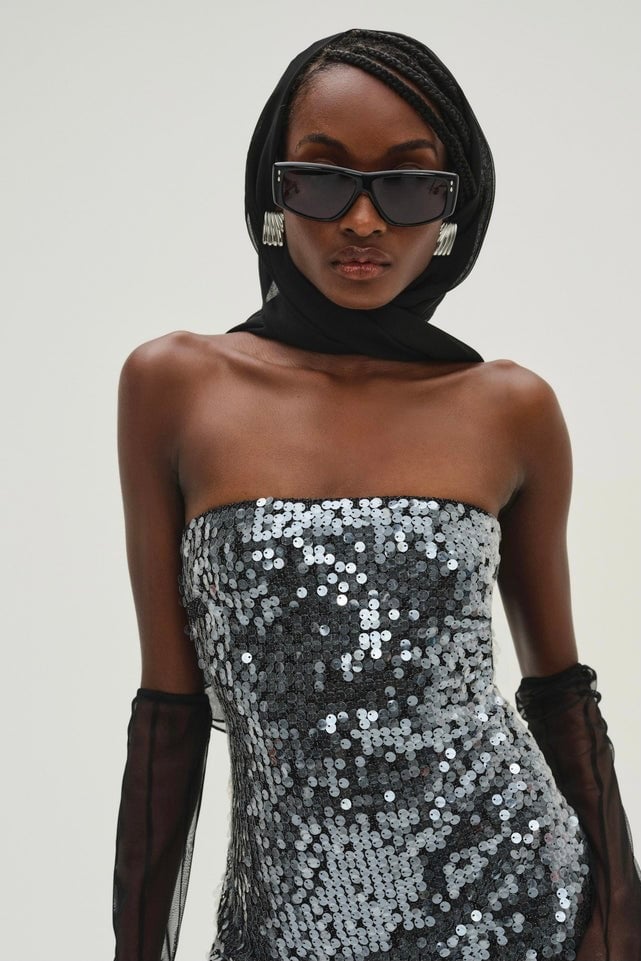 For Love and Lemons Christelle Maxi Dress - Black photo 2