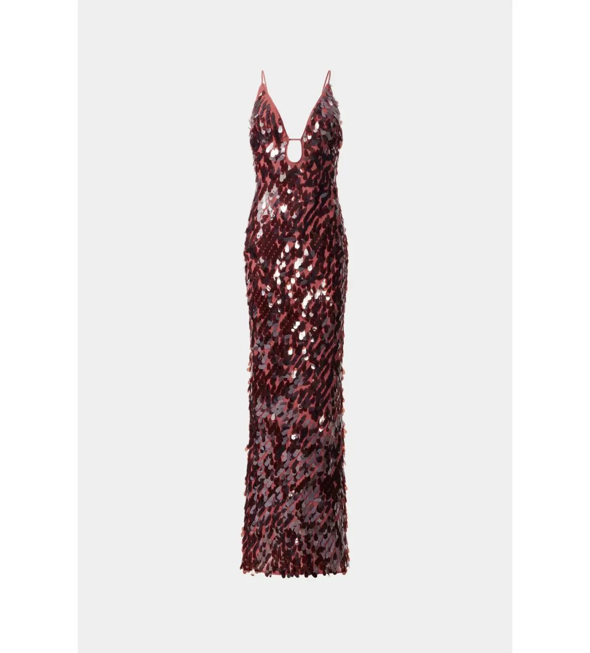 MISHA Sapphire Sequin Maxi Dress Fig Size 4 photo 3