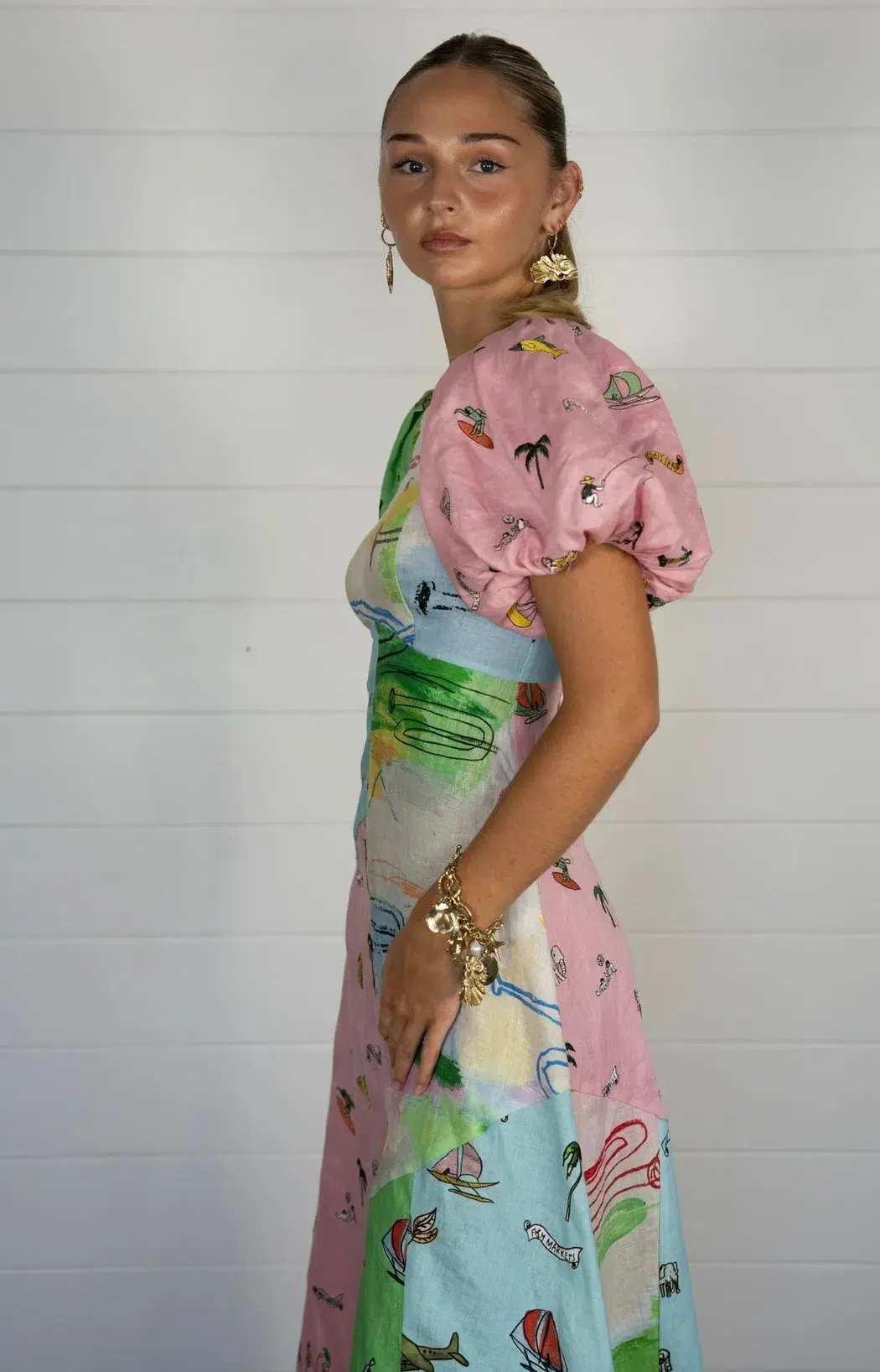 Alemais Jet Midi Dress Multi/Print Size 8 photo 3