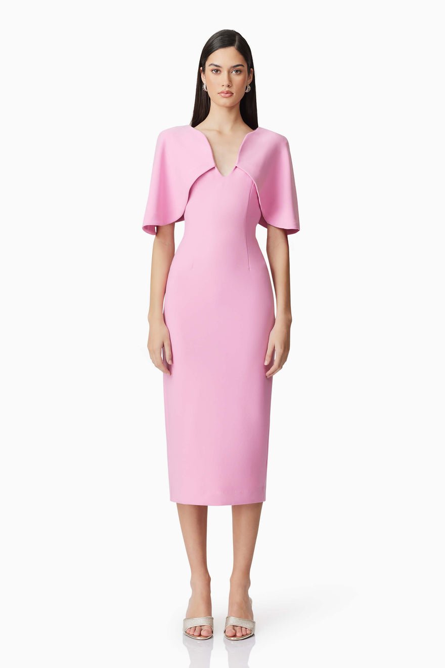 Elliatt Gia Cape Midi Dress - Sugar Pink photo 2
