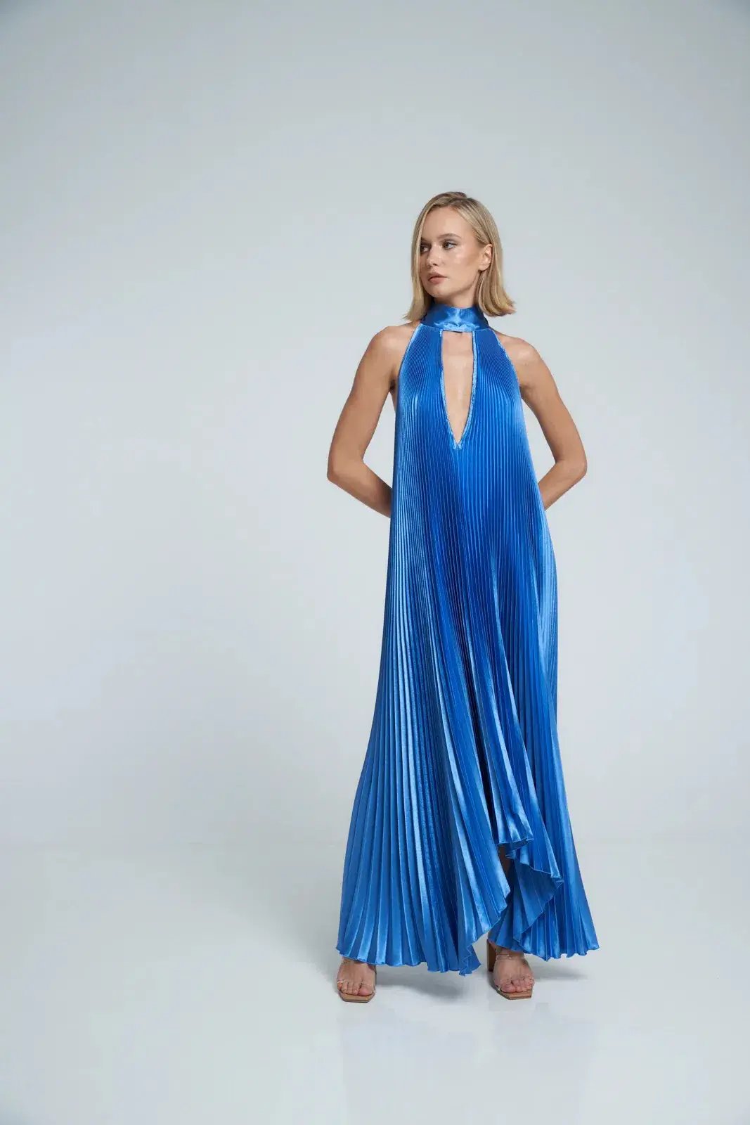 Lidee Opera Gown Mediterranean Blue Size 10 photo 3