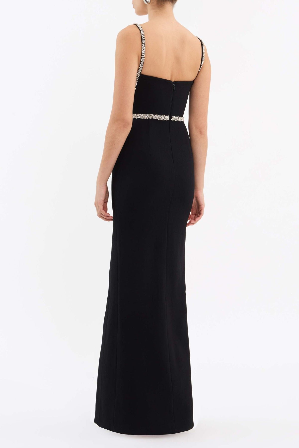 Rina Split Gown in Black photo 4