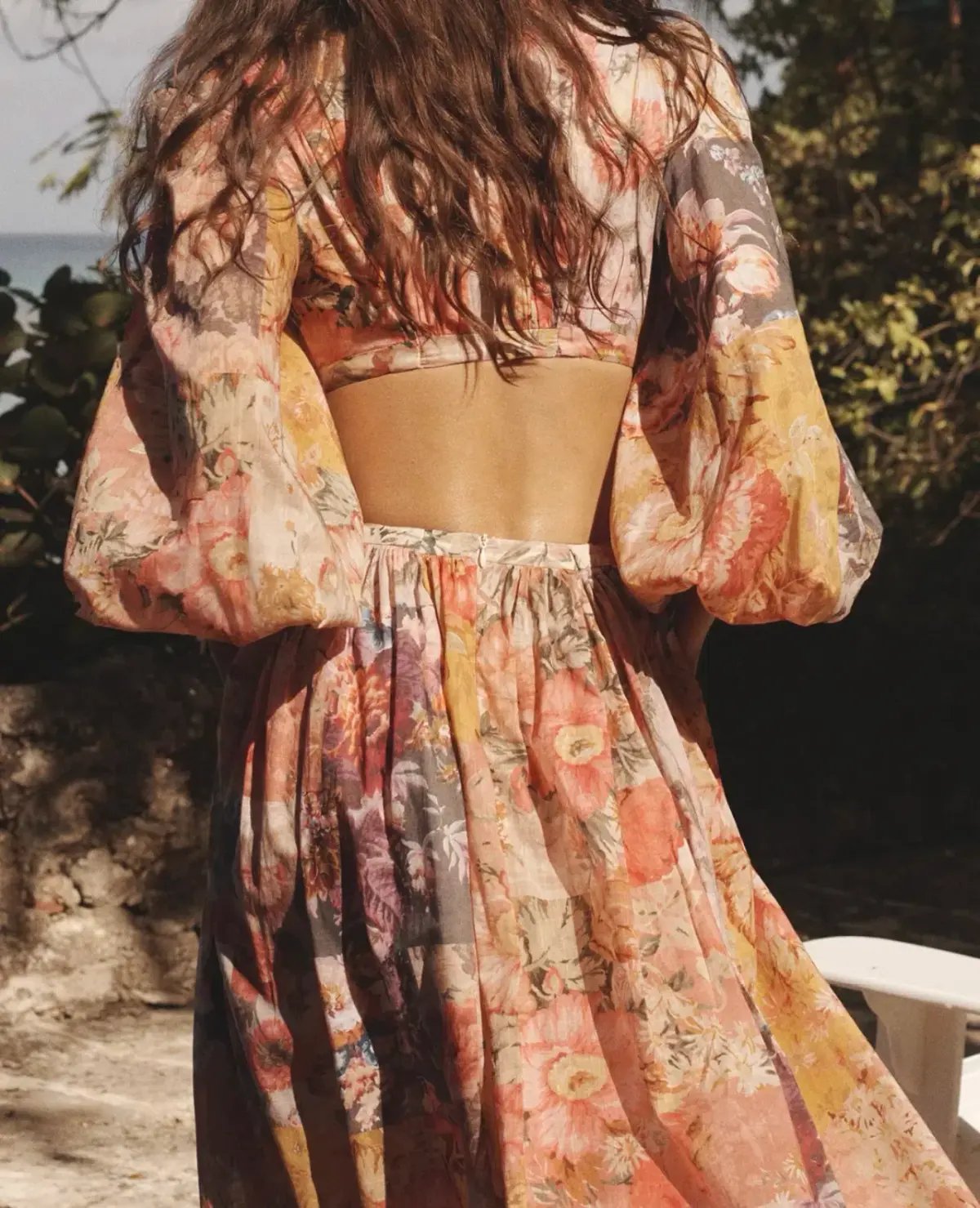 Zimmermann Pattie Patchwork Long Dress Midi Floral Size AU 12 photo 2