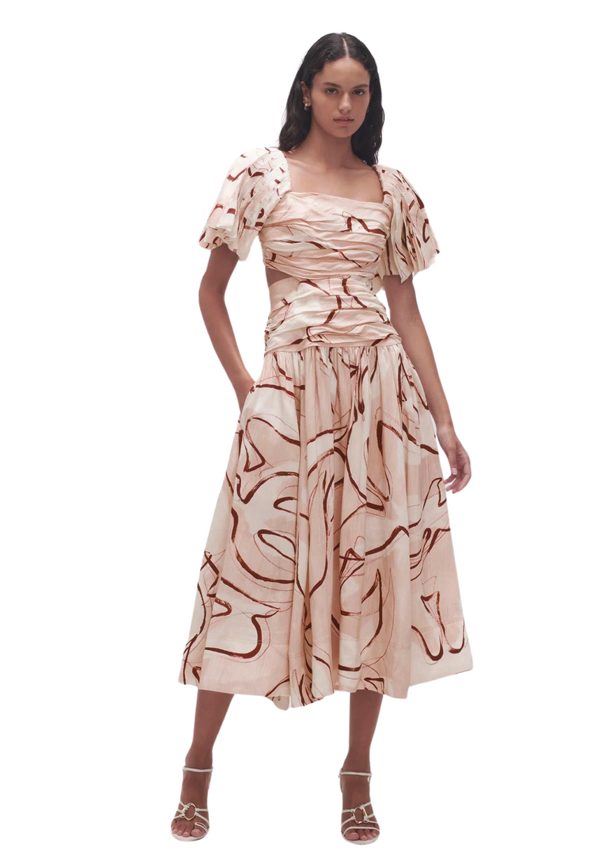 Aje Marianne Midi Dress - Whimsical Dove photo 4