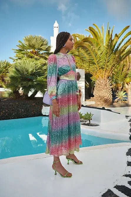 CeliaB Cuarzo Sequin Dress Midi Multi photo 3