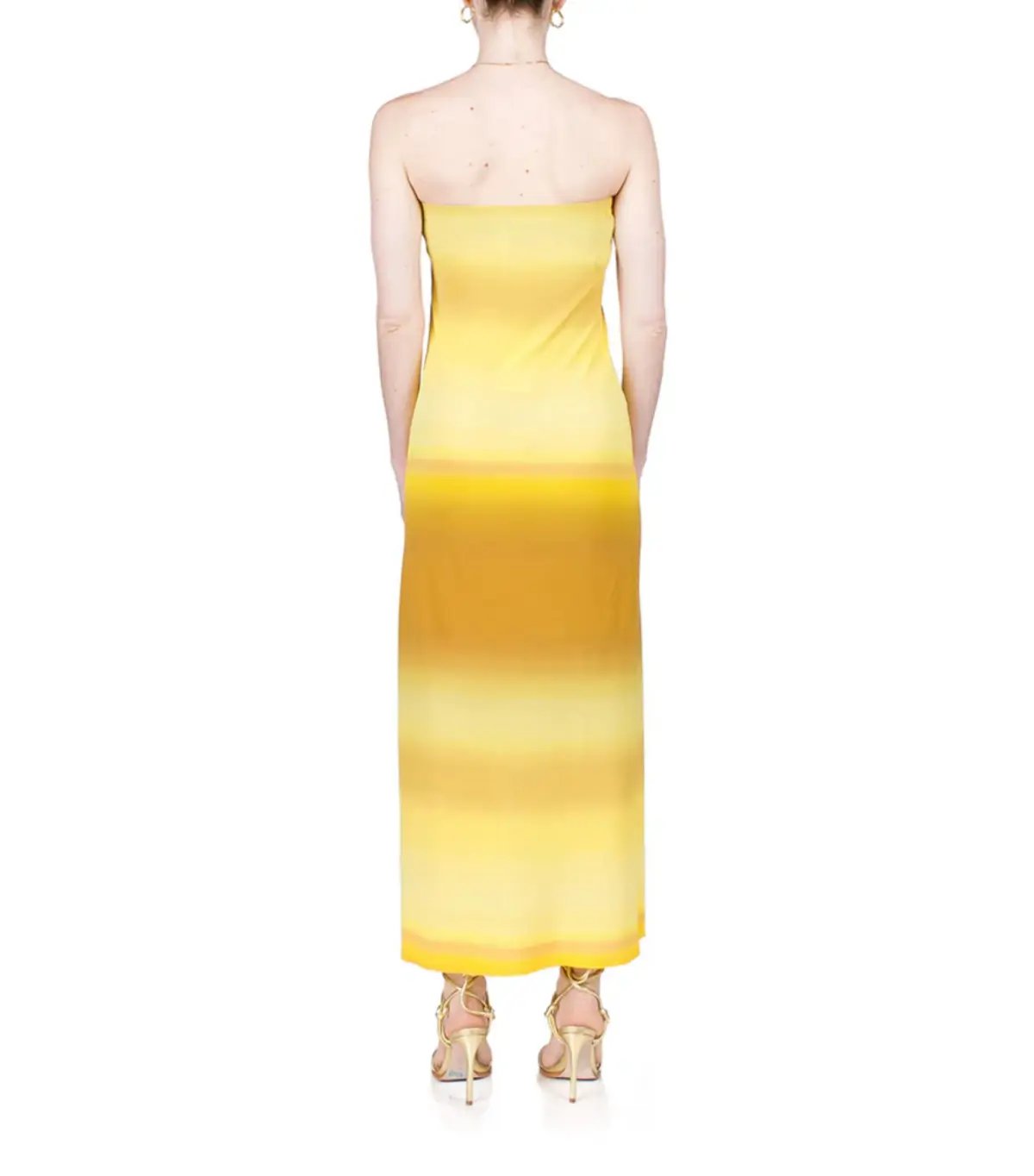 Bec & Bridge Amara Strapless Maxi Dress in Golden Ombre Size AU 12 photo 3