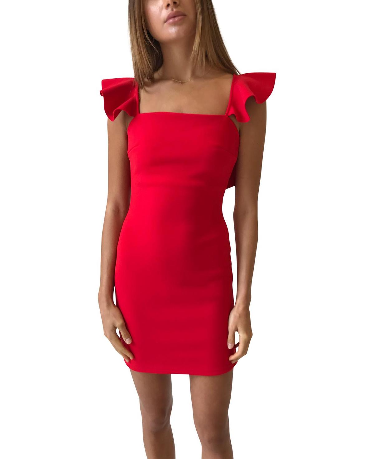 By Nicola Siren Dress Red Size 6 photo 2