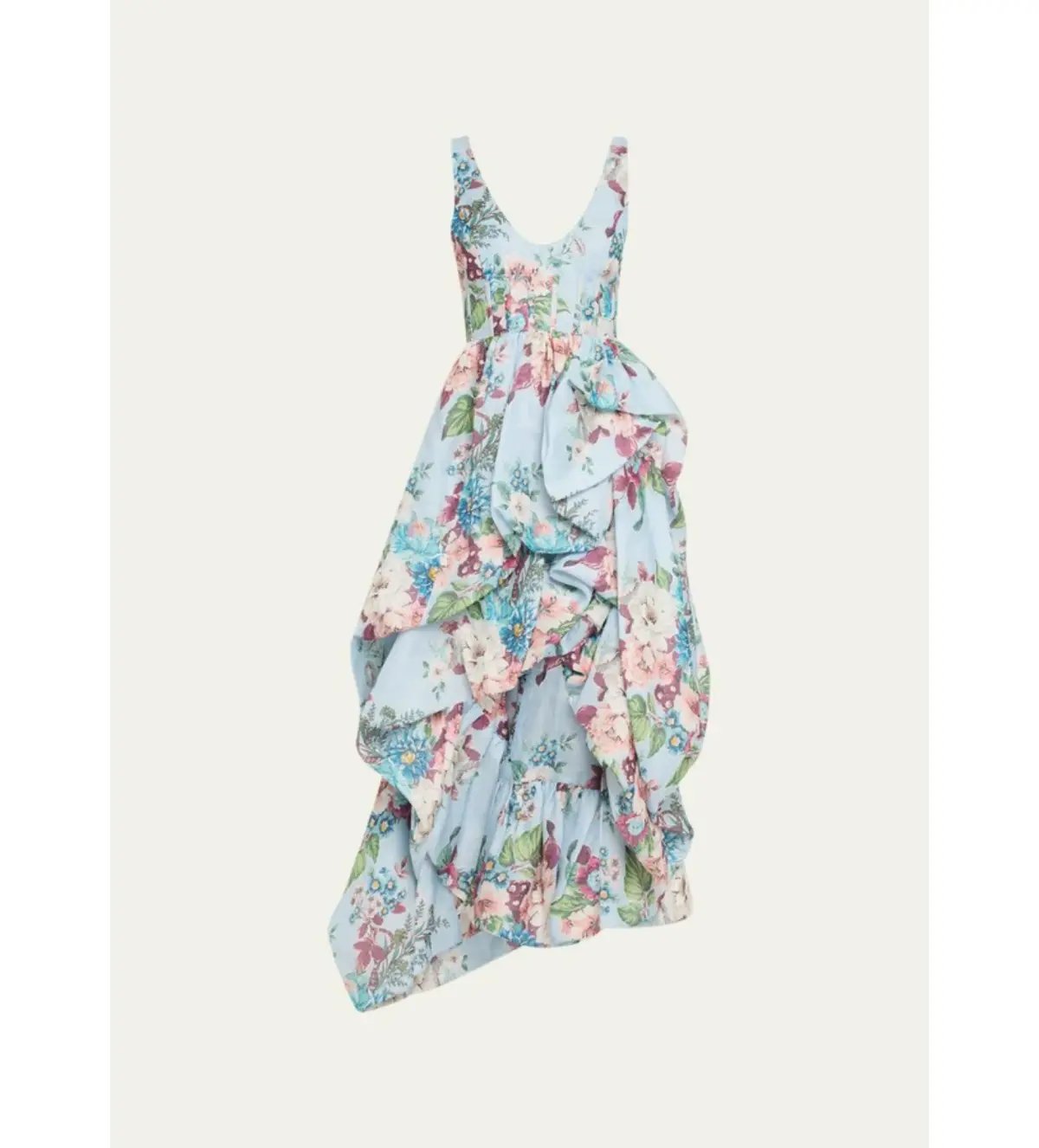 Zimmermann Matchmaker Draped Midi Dress Floral Size 3/AU 14 photo 5