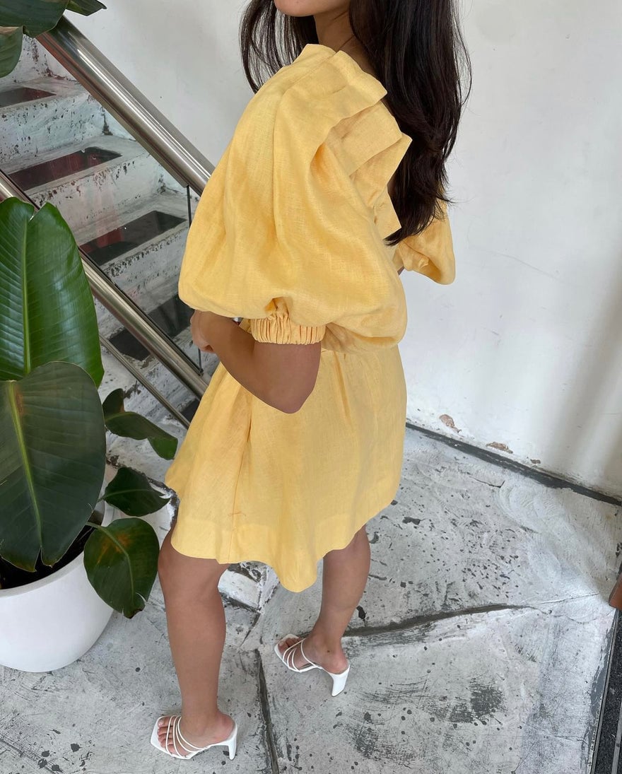 Sovere Noble Mini Dress - Buttercup photo 2