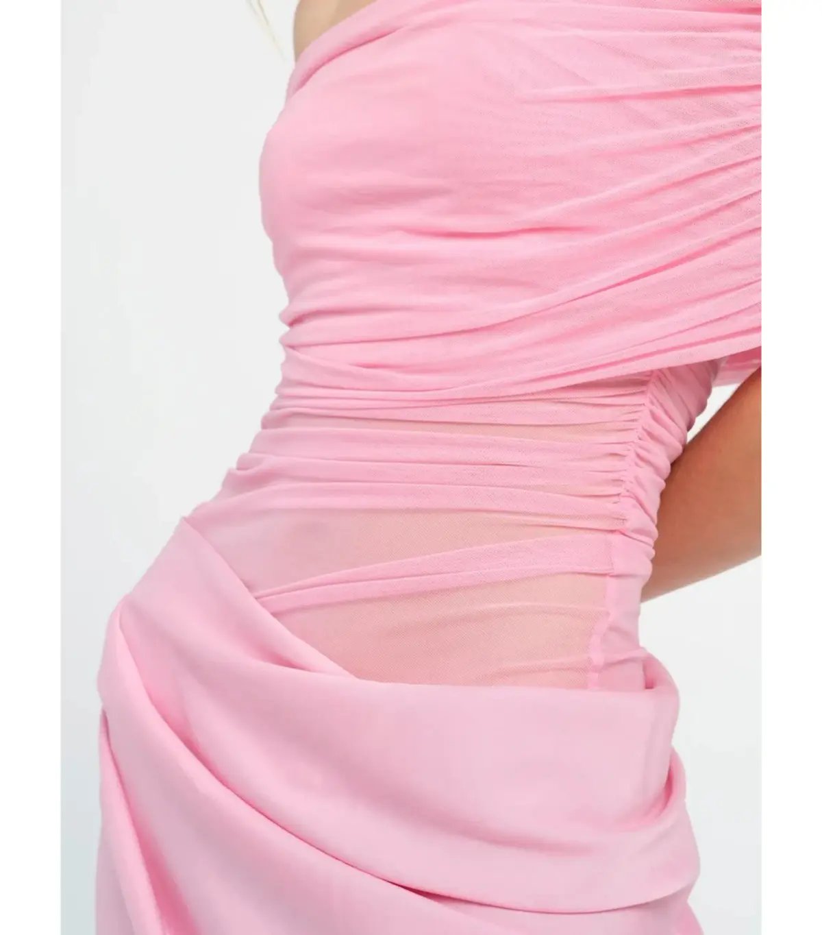 Benni Nico Off-Shoulder Mini Dress in Buttergum Size AU 10 photo 4