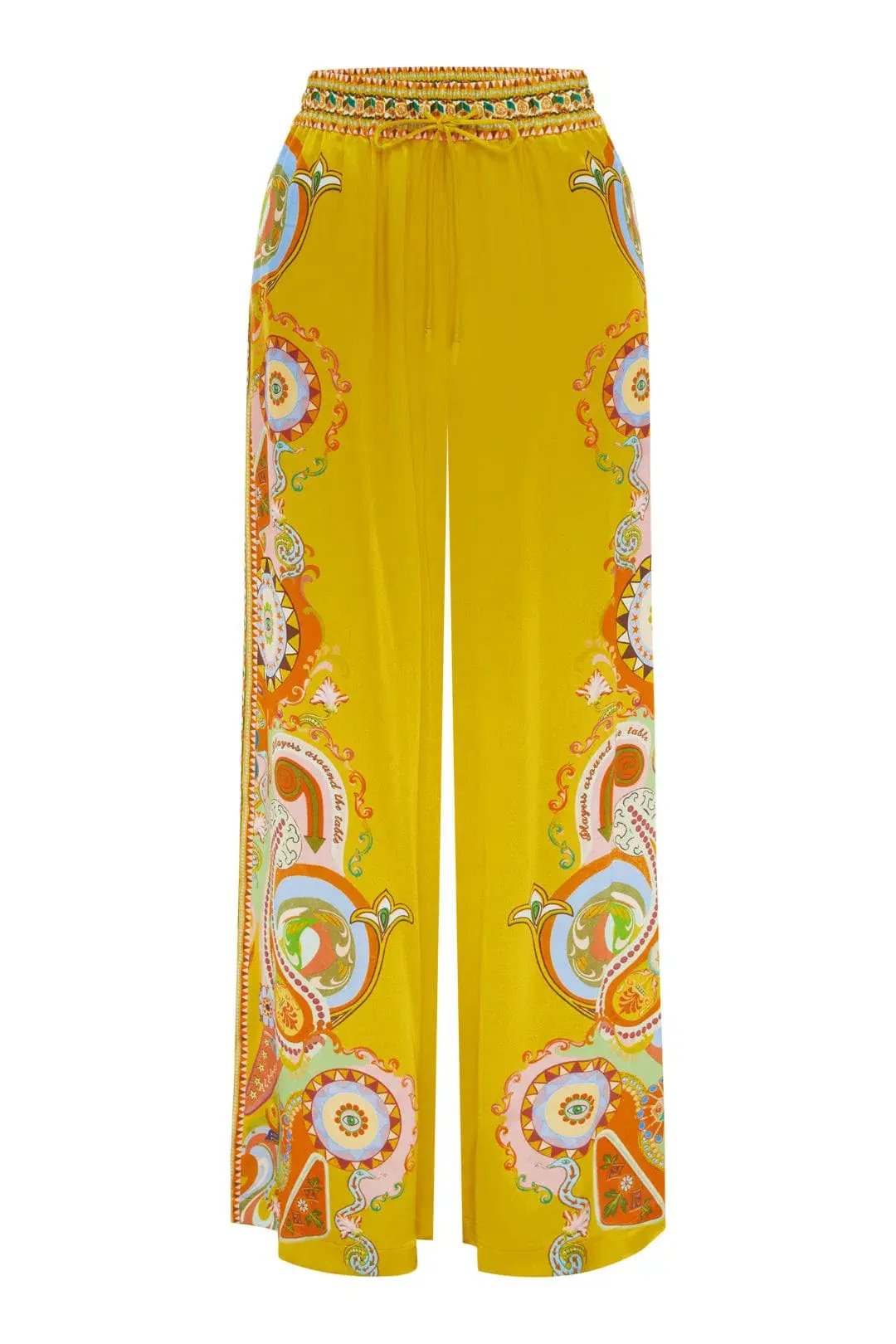 Alemais Pinball Silk Shirt and Pants Yellow Multi Size AU 16 photo 4
