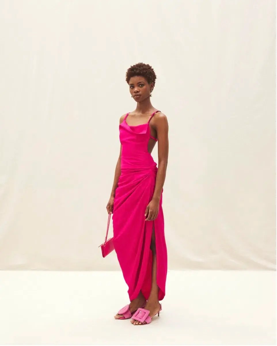 Jacquemus La Robe Saudade Longue Maxi Pink Size AU 4 photo 2
