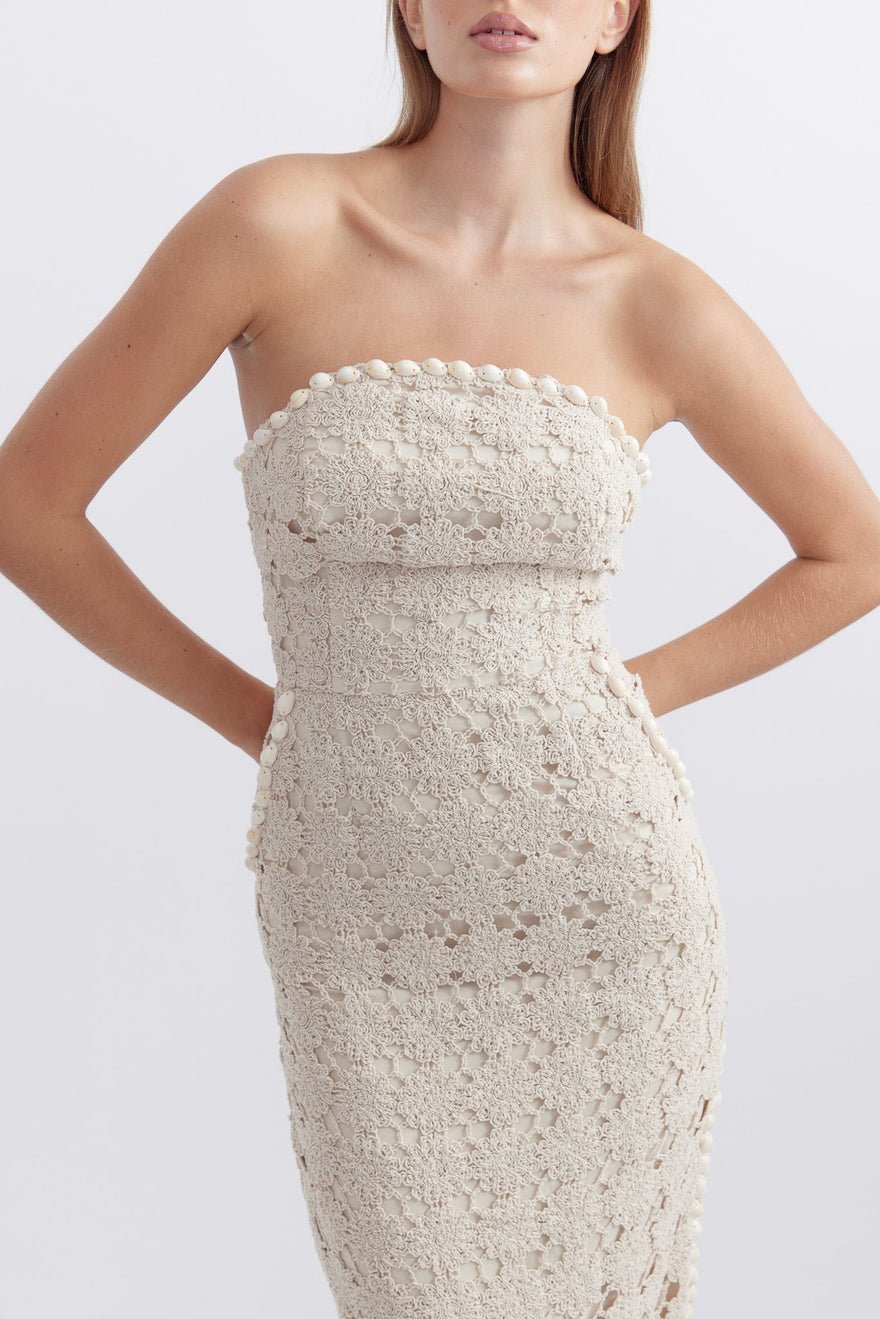 Pasduchas Alabaster Midi Dress - Chalk photo 3