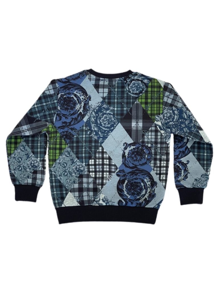 Versace Blue Check Jumper photo 4