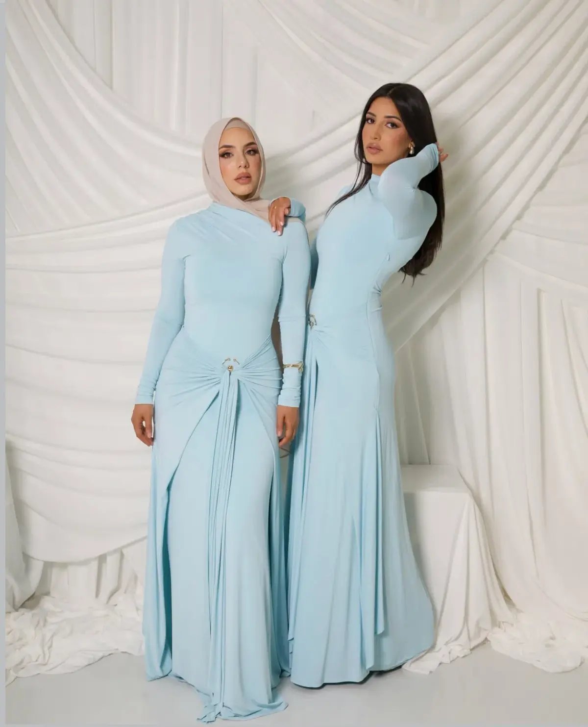 Alaia Muse Yasmin Gown Blue Size 8 photo 4