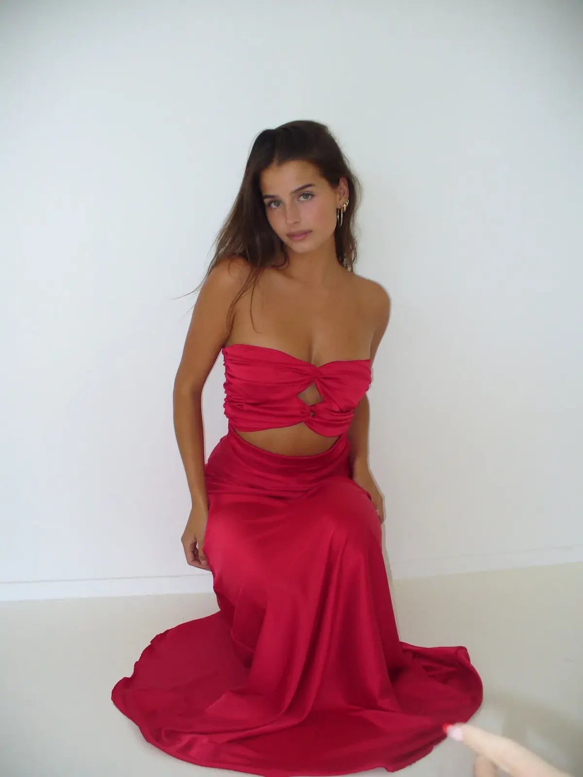 HNTR the Label Inka Gown Wine Size S / AU 8 photo 4