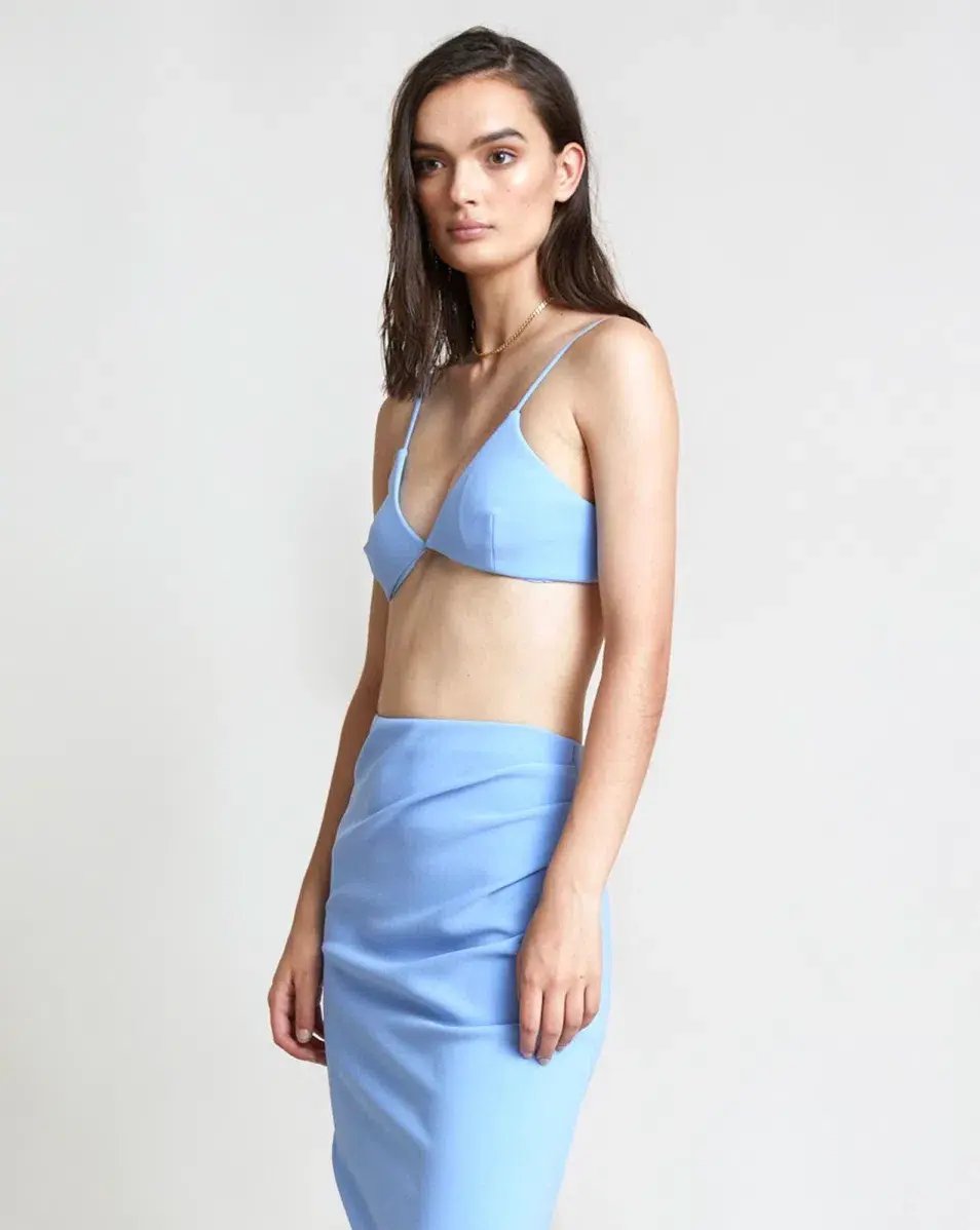 Bec and Bridge Noa Bralette and Midi Skirt Set Blue Size AU 6 photo 4