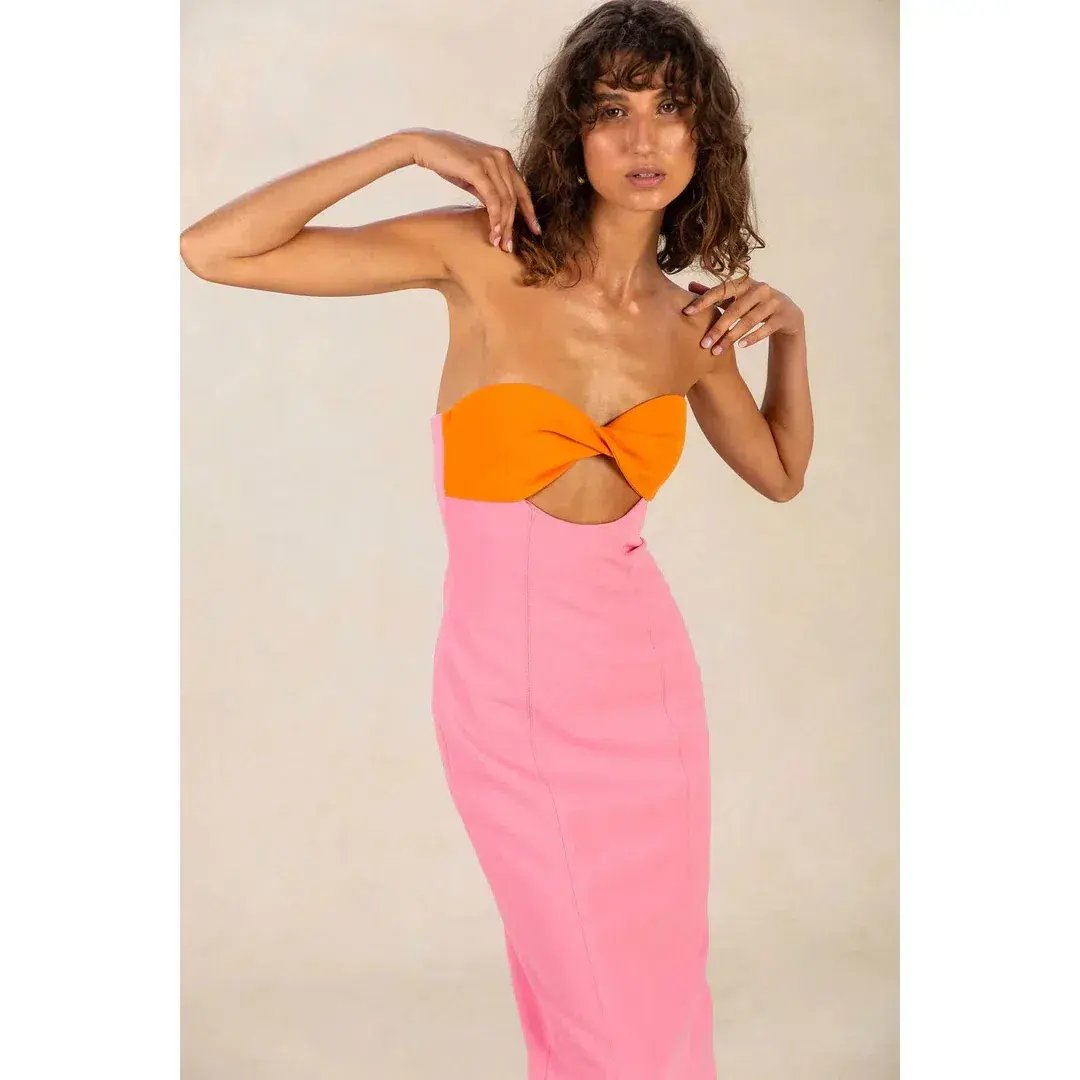 MISHA  Antonella Dress Pink Size 10 photo 3