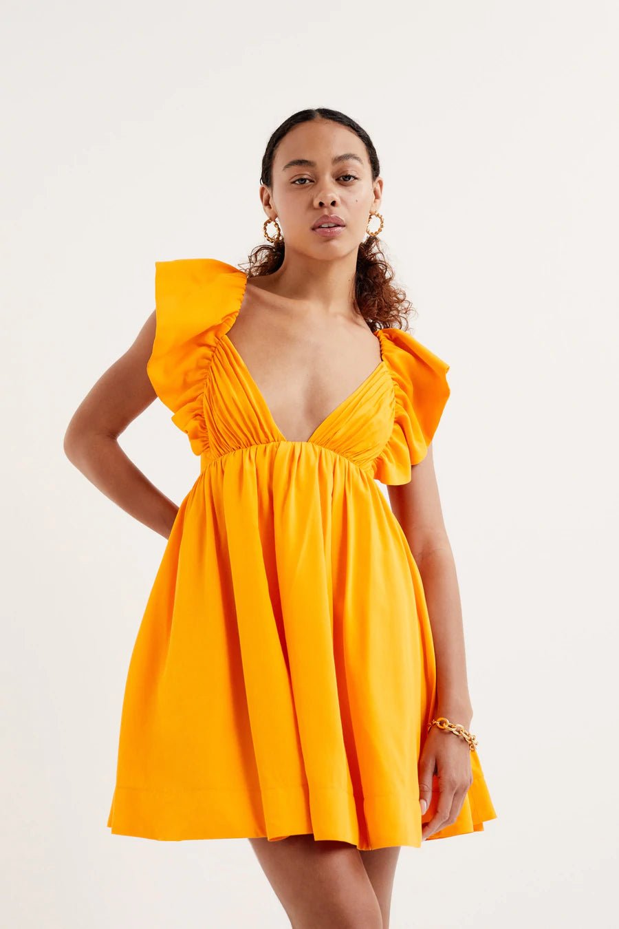FOR LOVE & LEMONS CLEMENTINE MINI DRESS - ORANGE photo 2