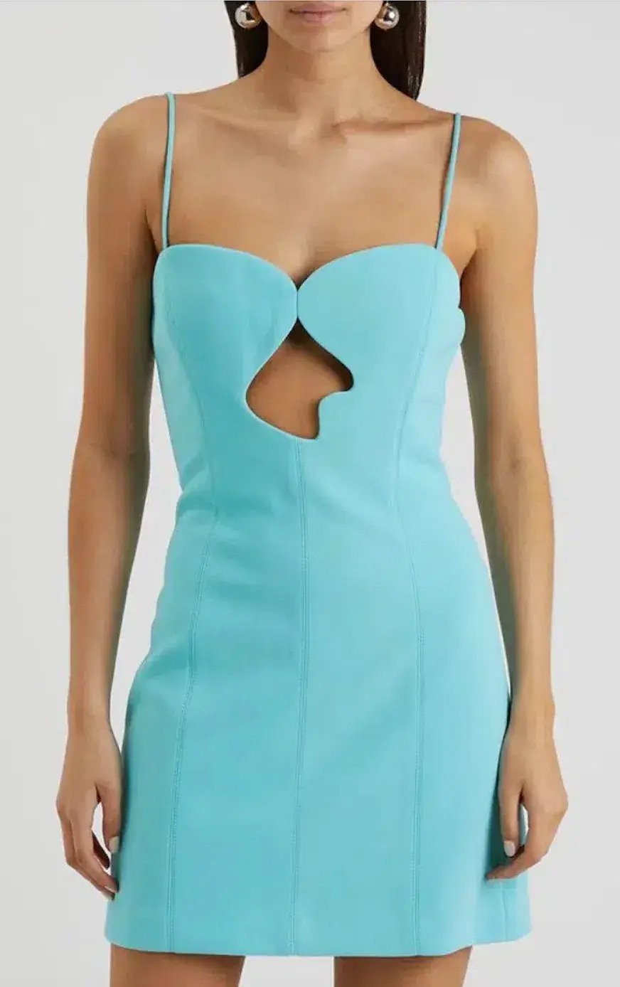 MISHA Brixton Mini Dress Blue Size 10 photo 3