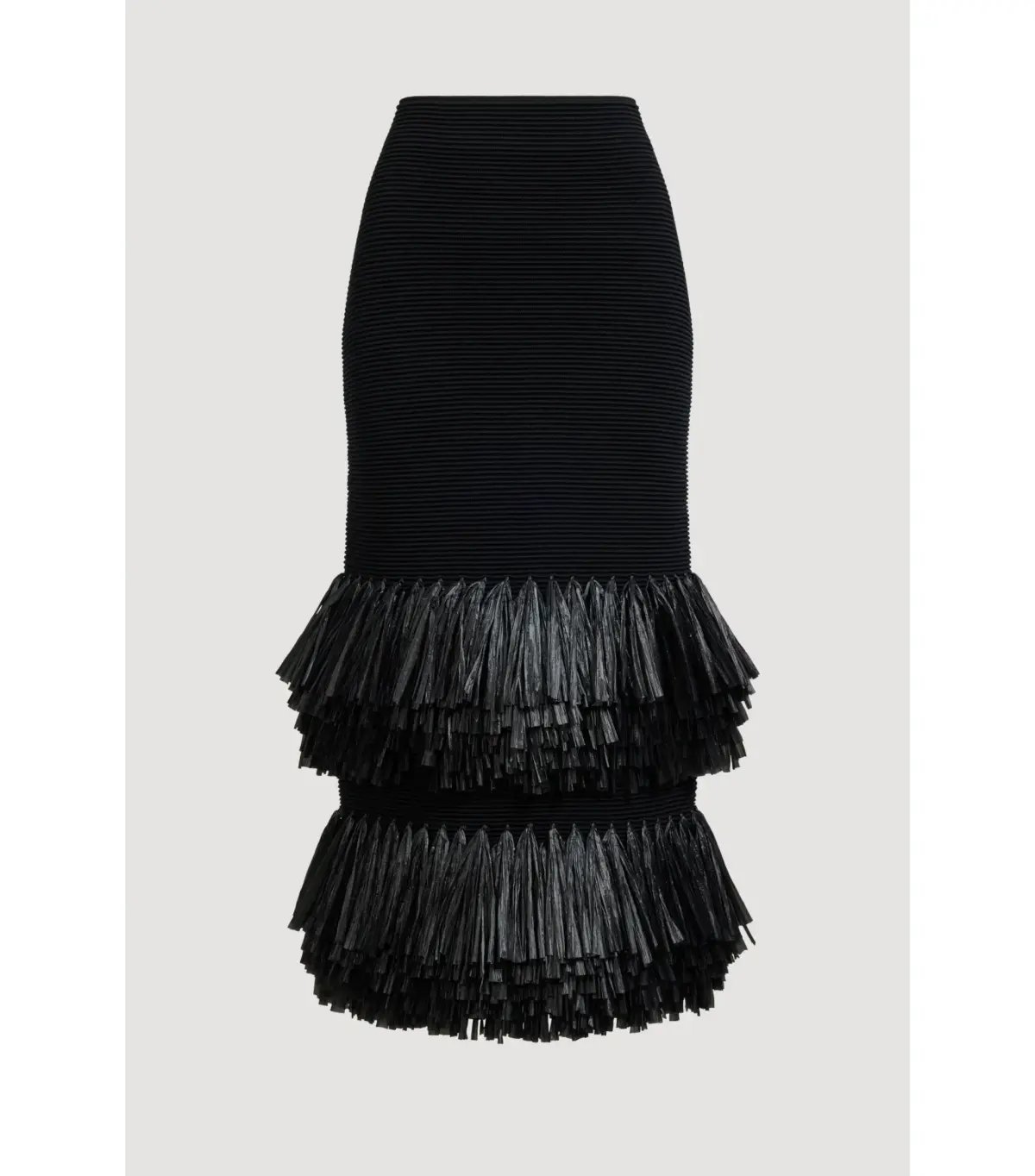 Aje Agave Knit Top and Agave Knit Raffia Midi Skirt Set Black Size AU 6 photo 5