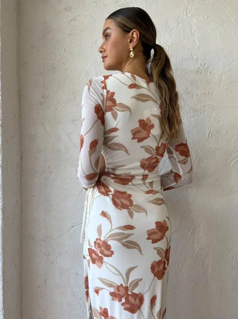Hansen & Gretel Athena Dress Ivory Floral Size L / Au 12 photo 7