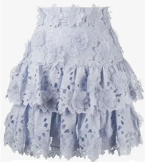 Zimmermann The Lovestruck Miniskirt Periwinkle Size 3 photo 4