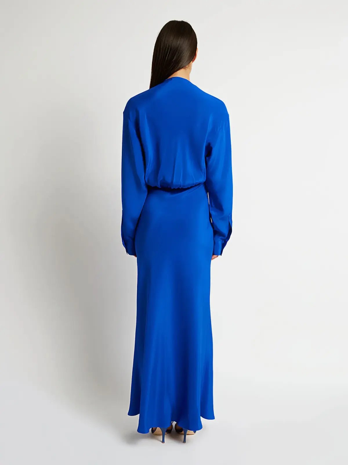 Christopher Esber Triquetra Front Tie Shirt Dress Blue Size 6 photo 2