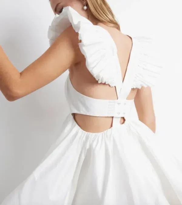 Aje Midsummer Mini Dress White Size 8 photo 3