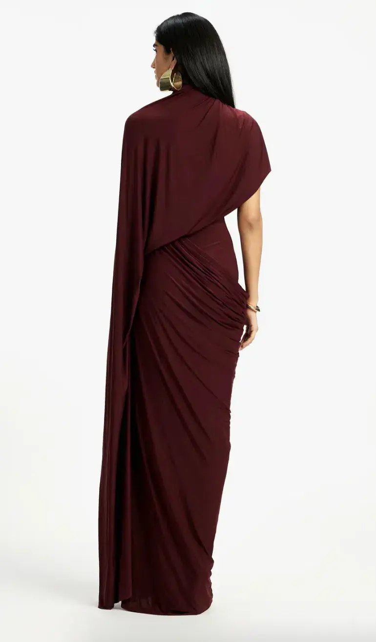 Deme By Gabriella Daphne Maxi Dress Burgundy Size 20 photo 4