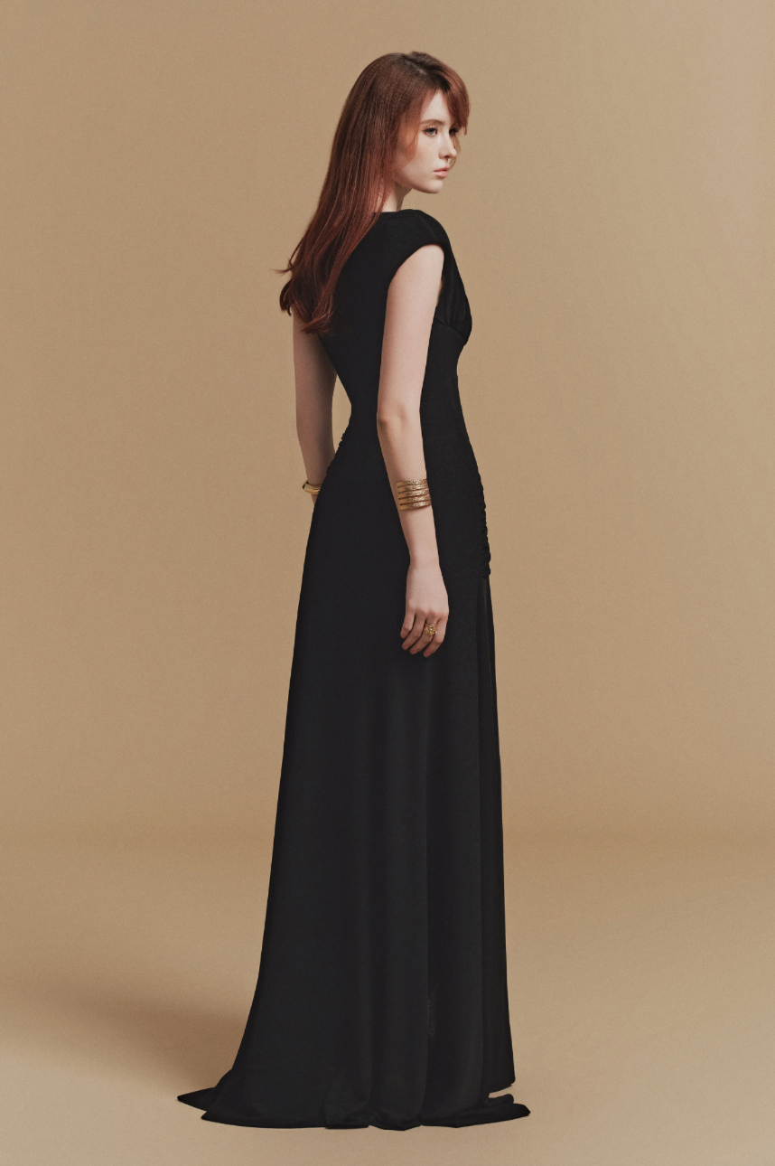 OPHELIA SLEEVELESS MAXI DRESS BLACK BY CICI BLACK photo 2