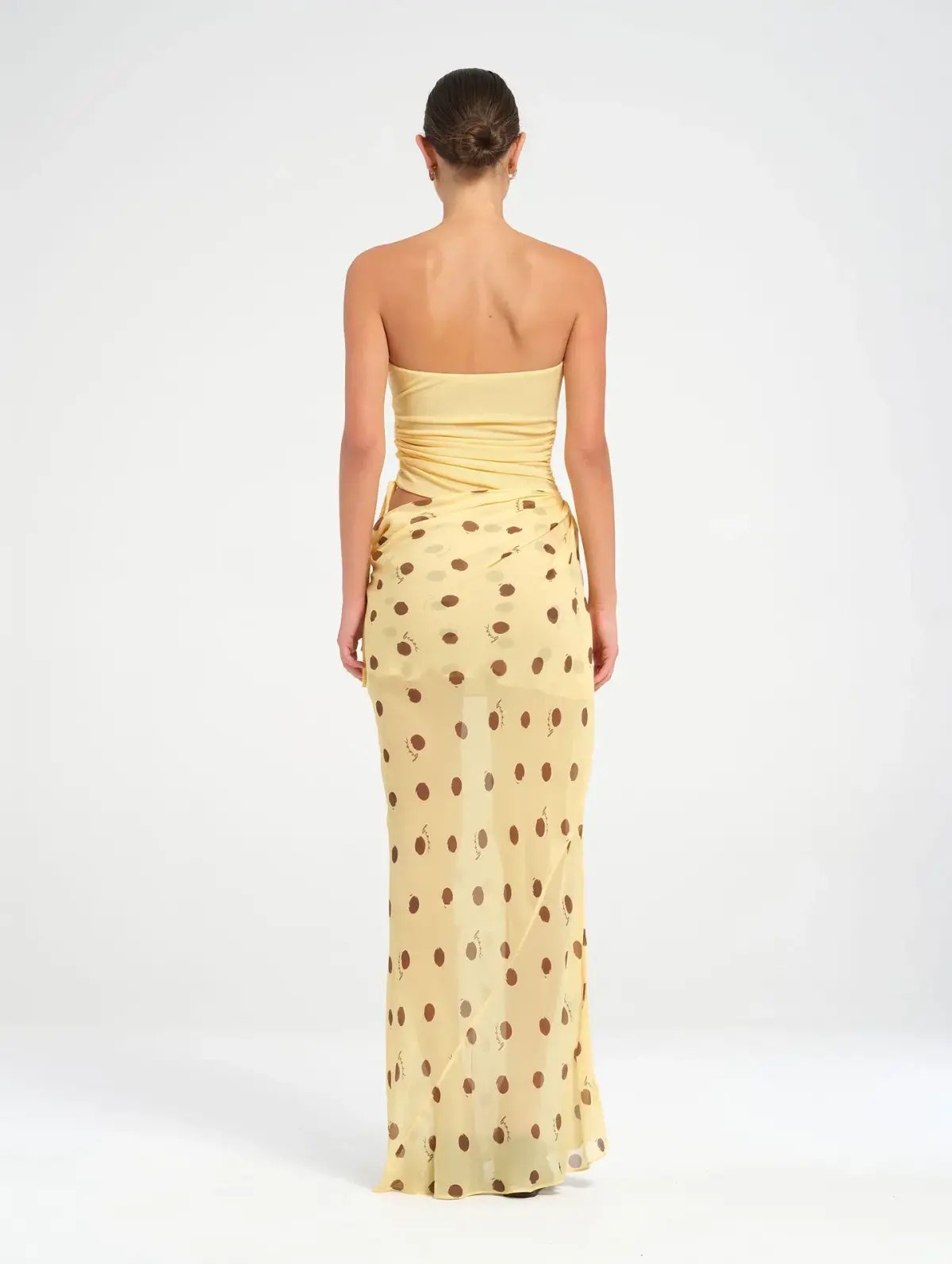 Benni Nico Roscoe Maxi Dress in Butter Spot Size AU 8 photo 2