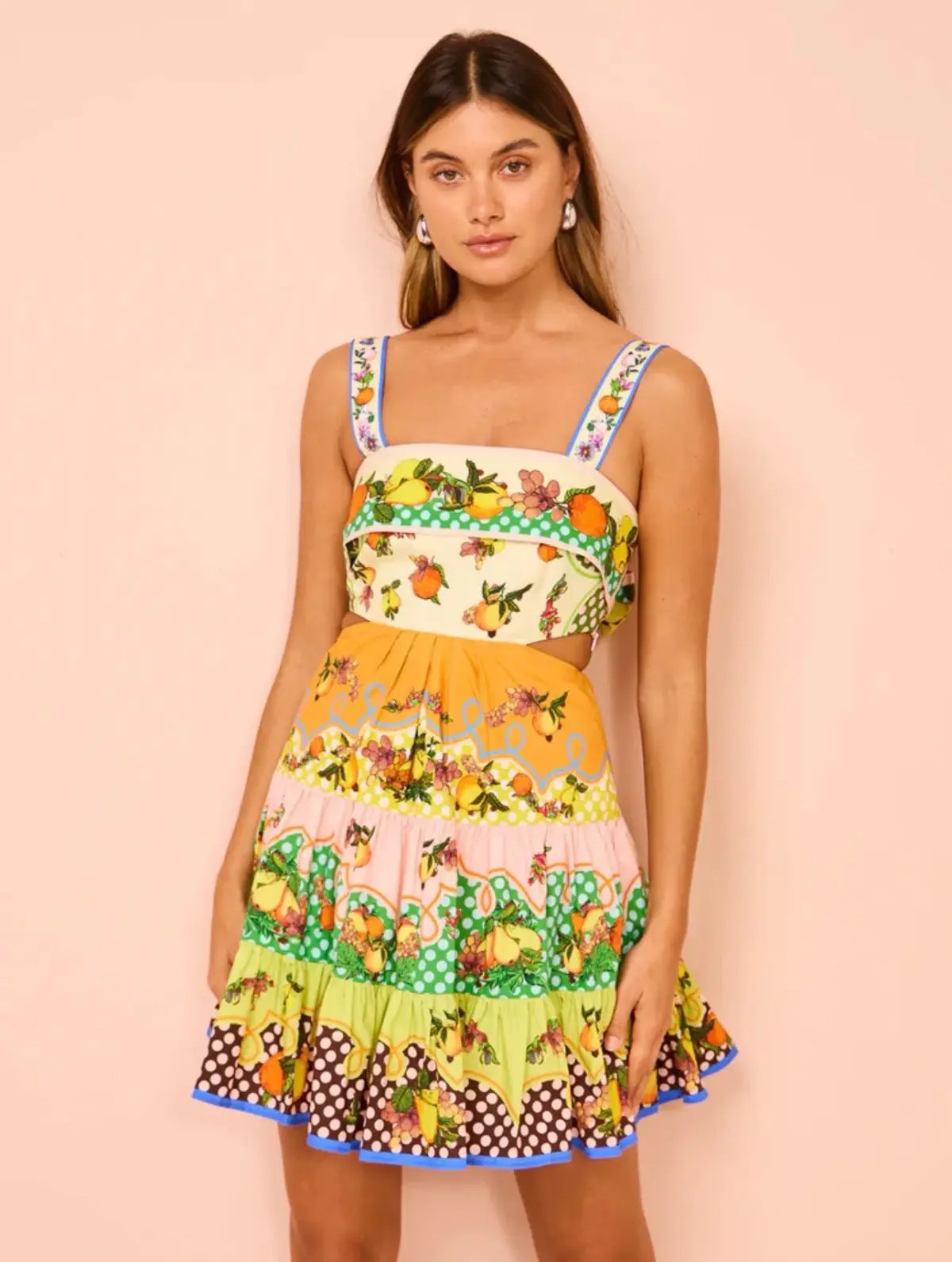 Alemais   Lemonis Cut Out Mini Dress Multi Size 12 photo 2
