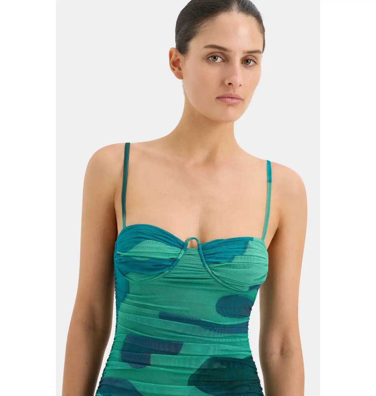 Sir the Label Frankie Midi Dress Emerald Reflection Size AU 8 photo 2