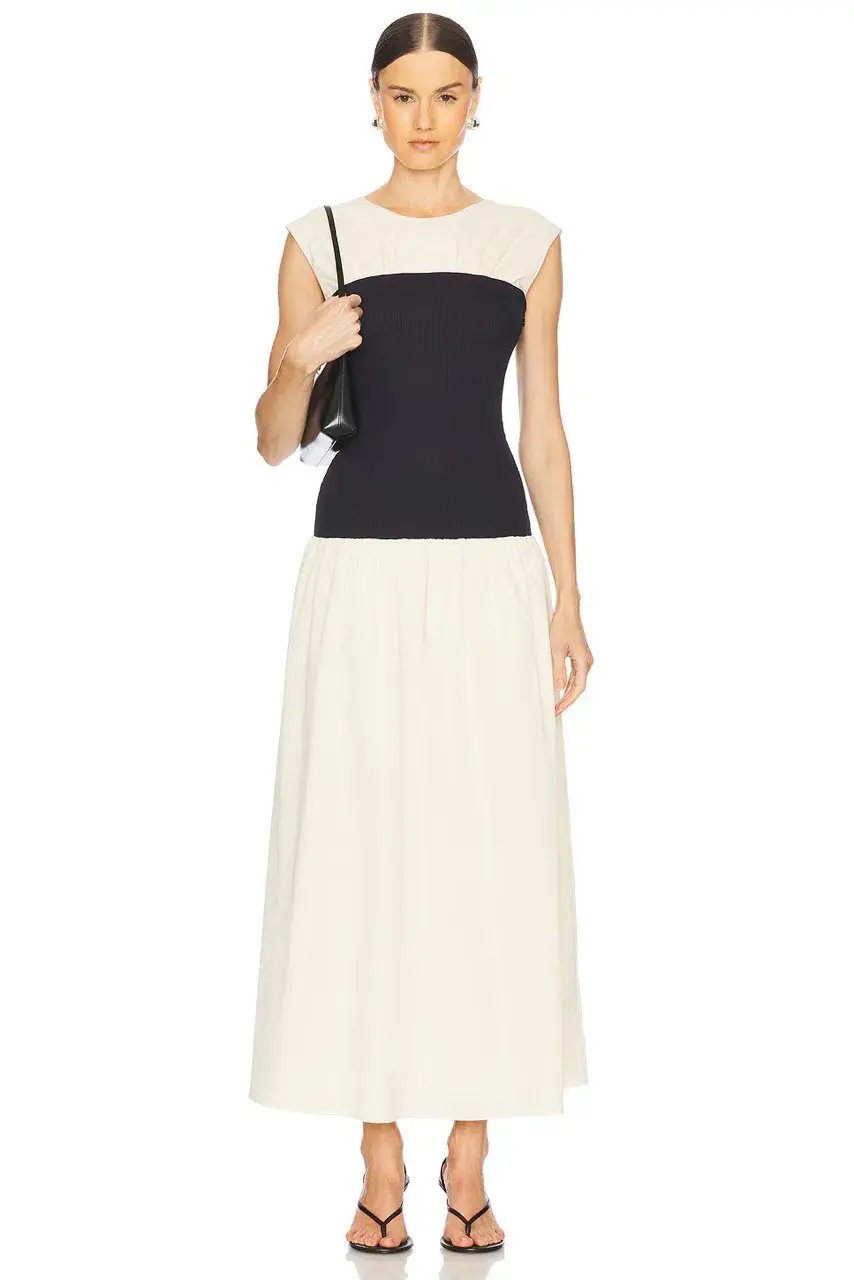 ANNA QUAN Stefania Dress in SWAN Black White Size 6 AU photo 5