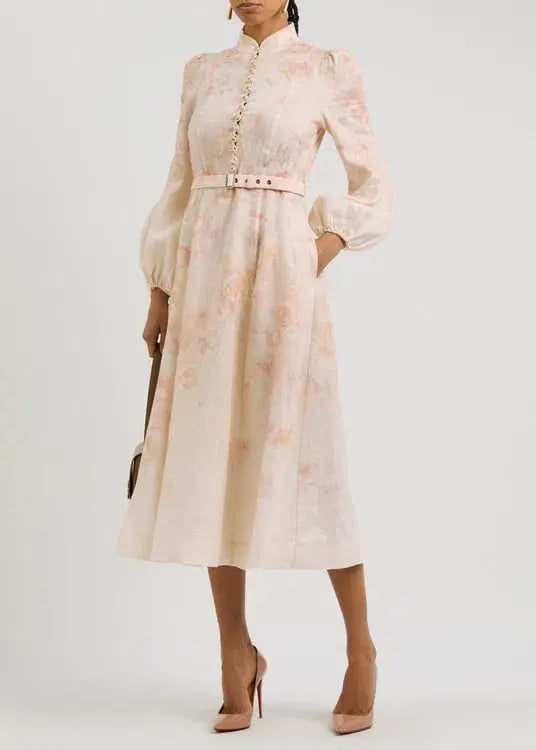 Zimmermann Crush Buttoned Midi Dress Size AU 14 photo 3