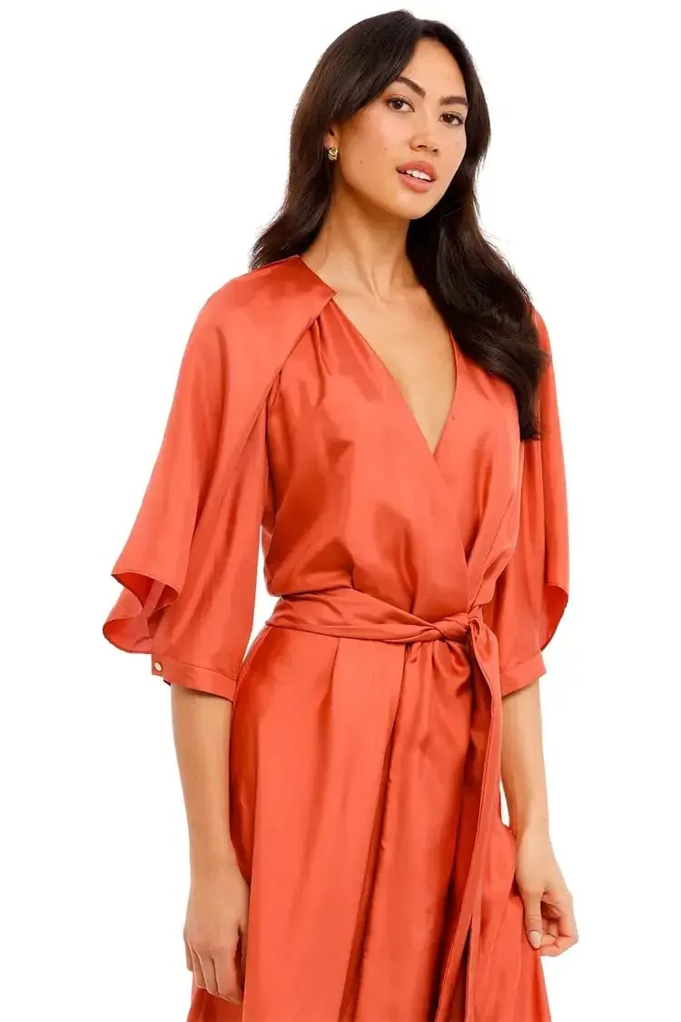 Ginger and Smart Blush Wrap Dress in Sunset Pink Size 10 photo 4