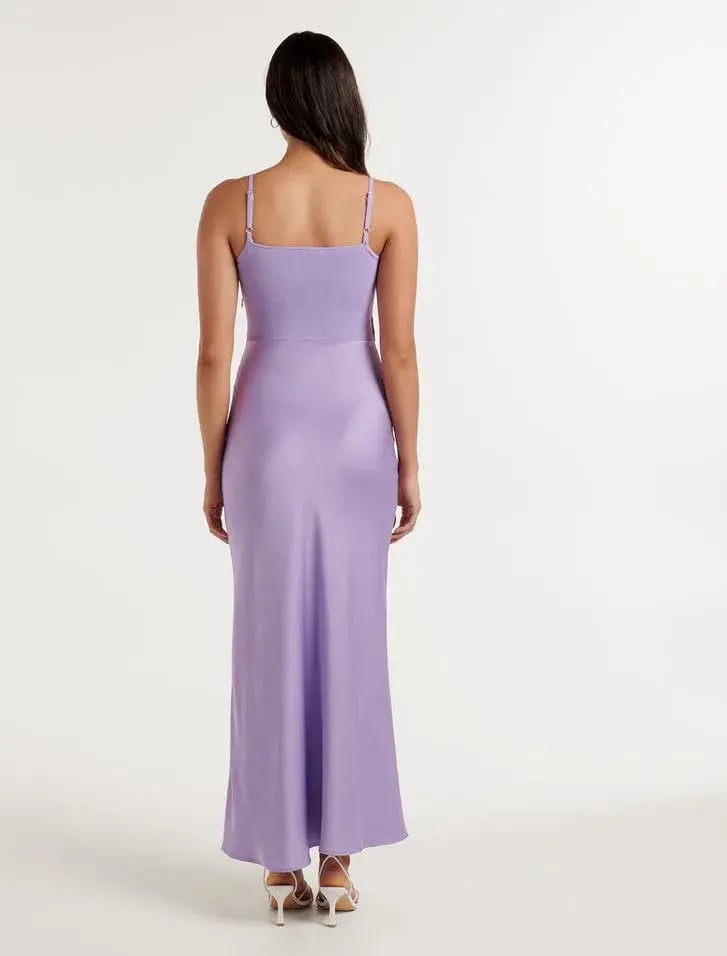 Forever New Erika Front Cut Out Knit Dress Blossoming Lilac Size 16 photo 3