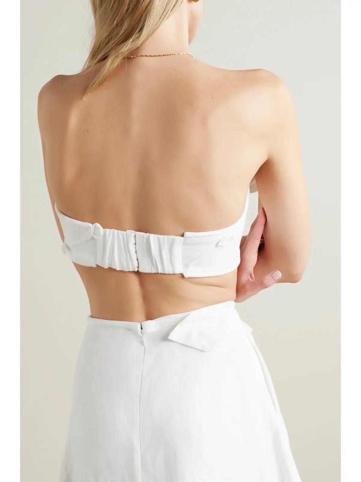 Zimmermann The Matchmaker Rose Bra and Flare Midi Skirt Set Ivory Size 1 / AU 10 photo 2