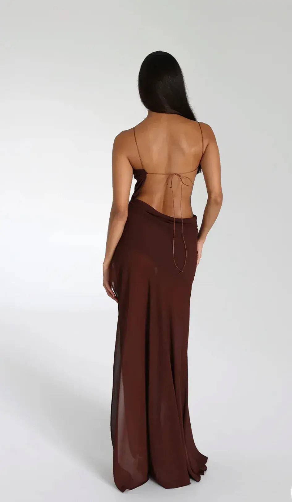 Natalie Rolt Dahlia Maxi Dress Espresso in Brown Size 8 photo 2