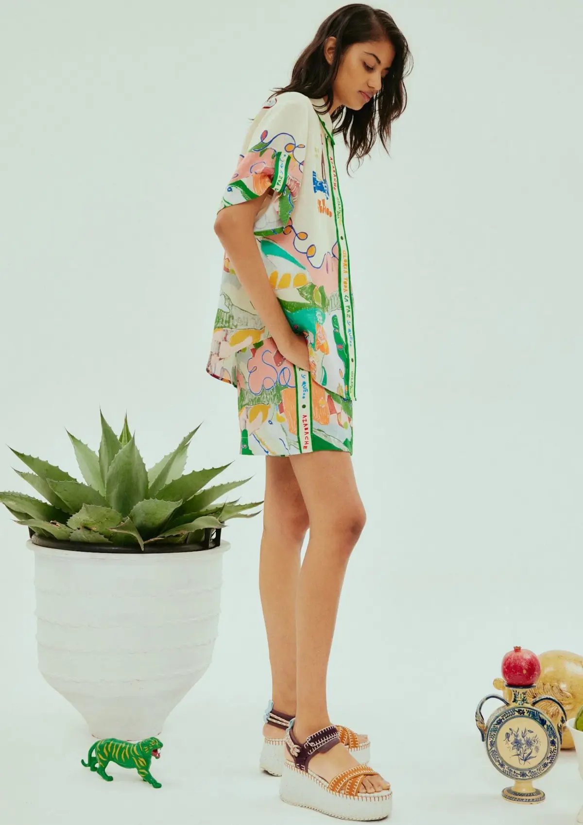 Alemais Nadia Shirt and Short Set Print Size 8 photo 2