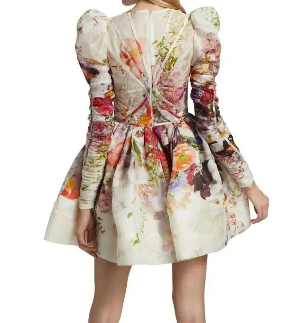 Zimmermann The Prima Panelled Mini Dress in Multi Floral Size 3 / Au 14 photo 3
