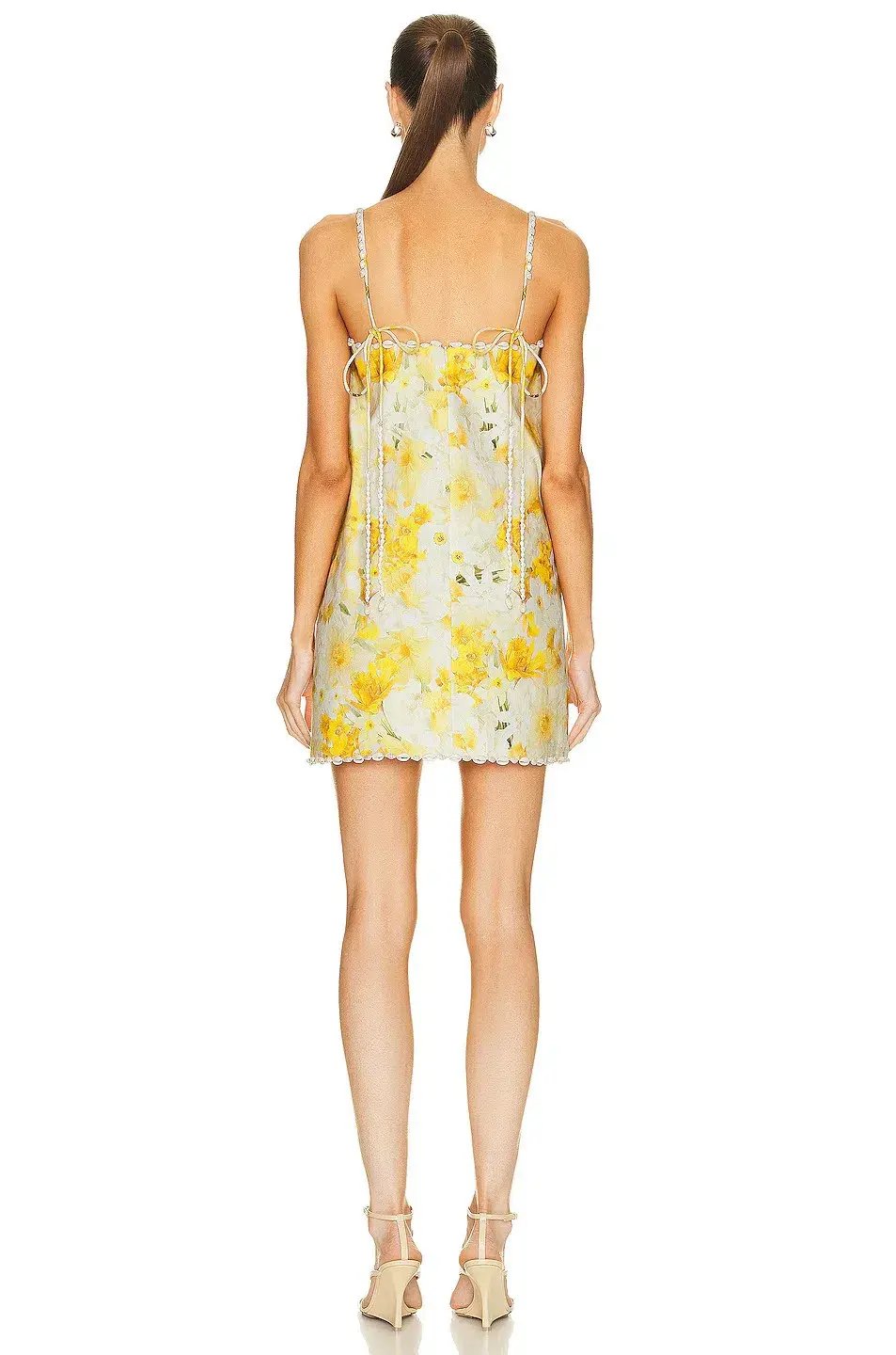 Zimmermann The Wonderland Shell Shift Mini Dress in Daffodil Print Size 1 / AU 10 photo 2