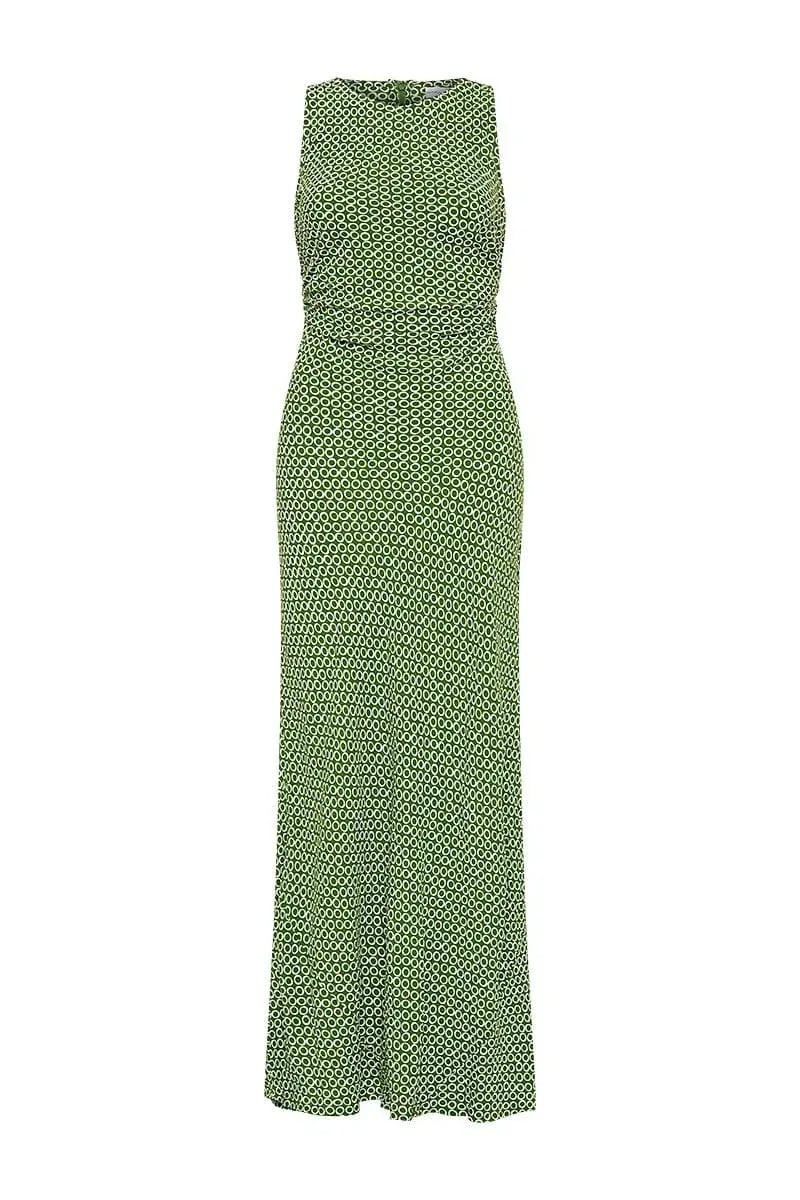 Faithfull the Brand Clementine Maxi Dress Green Size 8 photo 4