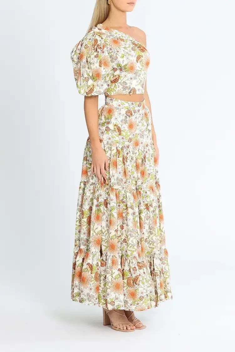 Torannce Frida Blouse & Day To Night Skirt Set Floral Size 10 photo 2
