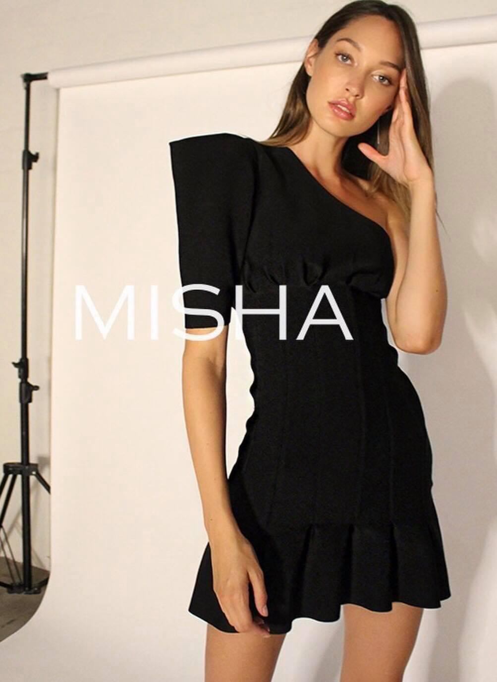 MISHA Soraya Mini Dress Black Size 12 photo 5