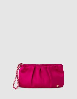 Olga Berg Danni Pleated Satin Clutch photo 2