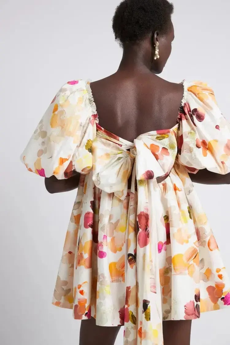 Aje Dassia Puff Sleeve Mini Dress in Floral - Size 8 photo 4